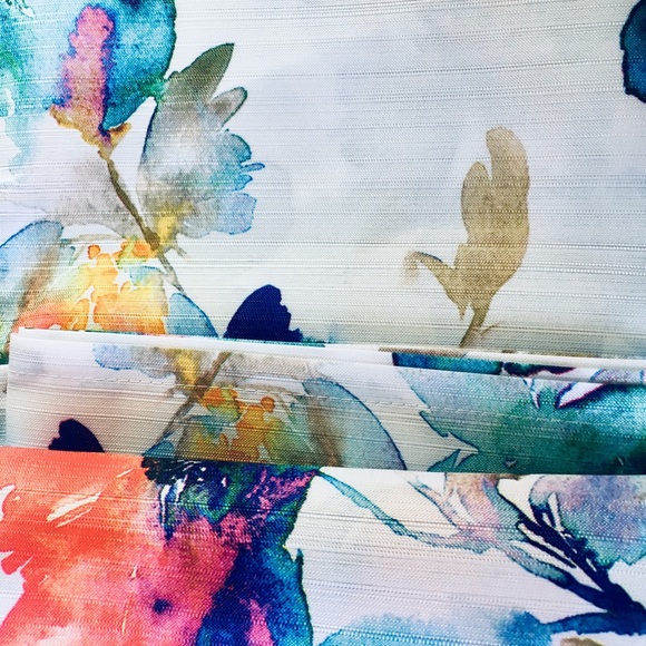 Amarylis Fabric Shower Curtain Pompom Watercolors - Picture 7 of 14